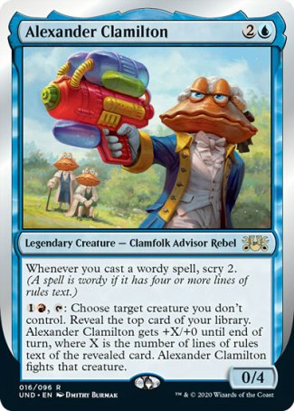 (016/096) Magic The Gathering Unsanctioned Single: Alexander Clamilton  Rare
