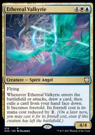 (016) Magic The Gathering Commander: Kaldheim Single: Ethereal Valkyrie  Rare