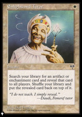 (016) Magic The Gathering The List Single: Enlightened Tutor  Uncommon