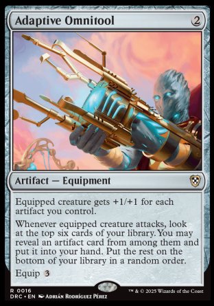 (016) Magic The Gathering Commander: Aetherdrift Single: Adaptive Omnitool  Rare