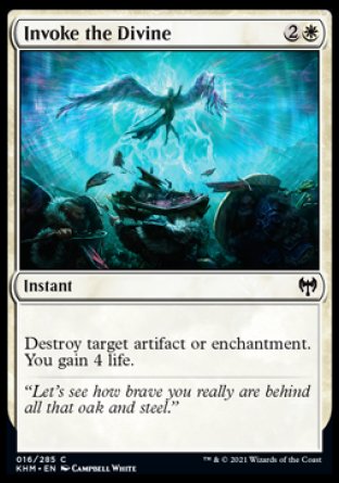 (016/285) Magic The Gathering Kaldheim Single: Invoke the Divine Holo Common