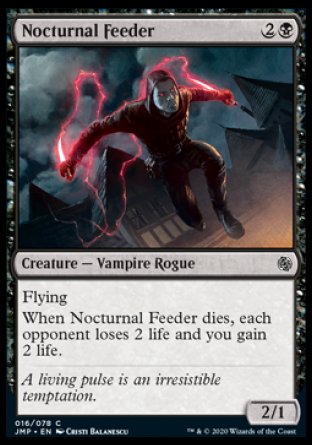 (016) Magic The Gathering Jumpstart Single: Nocturnal Feeder  Common