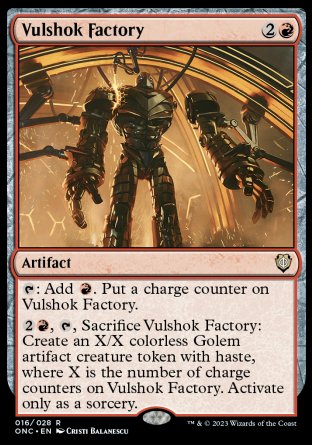 (016) Magic The Gathering Commander: Phyrexia: All Will Be One Single: Vulshok Factory  Rare
