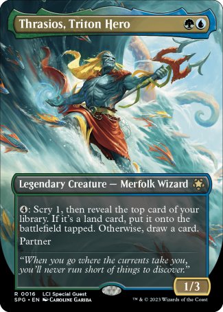 (016) Magic The Gathering Special Guests Single: Thrasios, Triton Hero Holo Rare