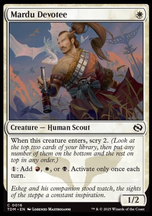 (016) Magic The Gathering Tarkir: Dragonstorm Single: Mardu Devotee  Common