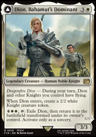 (016) Magic The Gathering Magic: The Gathering - FINAL FANTASY: Promos Single: Dion, Bahamut's Dominant // Bahamut, Warden of Light Holo Rare