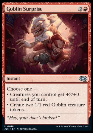(016) Magic The Gathering Foundations Jumpstart Single: Goblin Surprise  Uncommon