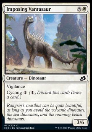 (017/274) Magic The Gathering Ikoria: Lair of Behemoths Single: Imposing Vantasaur Holo Common