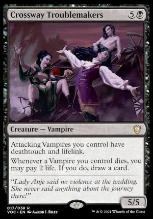 (017) Magic The Gathering Commander: Innistrad: Crimson Vow Single: Crossway Troublemakers (V.1) Holo Rare