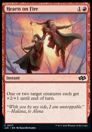 (017) Magic The Gathering Foundations Jumpstart Single: Hearts on Fire  Common