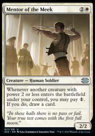 (017) Magic The Gathering Double Masters 2022 Single: Mentor of the Meek Holo Uncommon