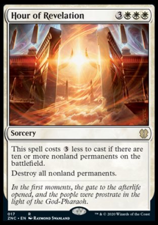 (017) Magic The Gathering Commander: Zendikar Rising Single: Hour of Revelation  Rare