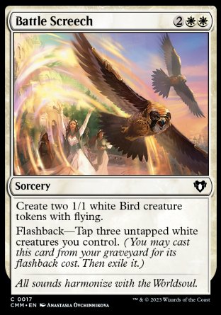 (017) Magic The Gathering Commander Masters Single: Battle Screech  Common