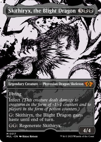 (017) Magic The Gathering Multiverse Legends Single: Skithiryx, the Blight Dragon (V.1) Holo Mythic