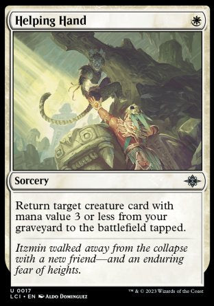 (017) Magic The Gathering The Lost Caverns of Ixalan Single: Helping Hand  Uncommon