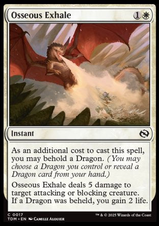 (017) Magic The Gathering Tarkir: Dragonstorm Single: Osseous Exhale  Common