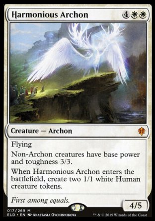 (017/269) Magic The Gathering Throne of Eldraine Single: Harmonious Archon Holo Mythic