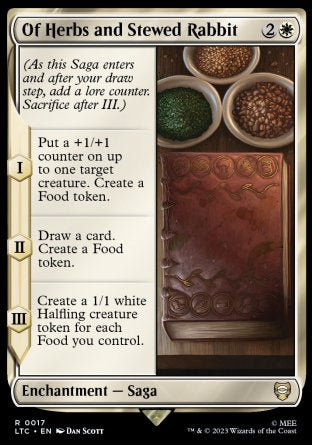 (017) Magic The Gathering Commander: The Lord of the Rings: Tales of Middle-earth Single: Of Herbs and Stewed Rabbit  Rare