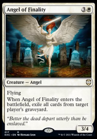 (017) Magic The Gathering Commander: Kaldheim Single: Angel of Finality  Rare