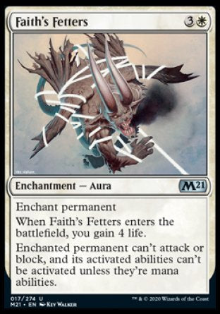 (017) Magic The Gathering Core 2021 Single: Faith's Fetters  Uncommon