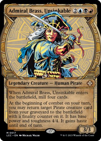 (017) Magic The Gathering Commander: The Lost Caverns of Ixalan: Extras Single: Admiral Brass, Unsinkable (V.1)  Mythic