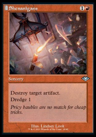 (018) Magic The Gathering Modern Horizons: Retro Frame Cards Single: Shenanigans (V.1) Holo Uncommon