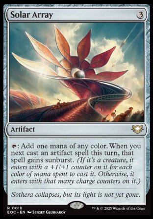 (018) Magic The Gathering Commander: Edge of Eternities Single: Solar Array  Rare