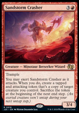 (018) Magic The Gathering Foundations Jumpstart Single: Sandstorm Crasher  Rare