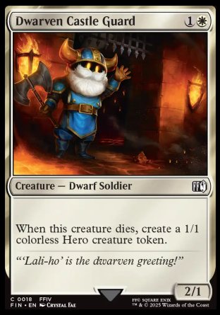 (018) Magic The Gathering Magic: The Gathering - FINAL FANTASY Single: Dwarven Castle Guard  Common