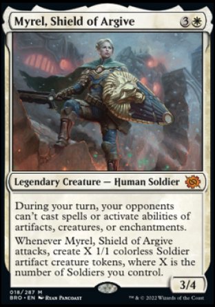 (018) Magic The Gathering The Brothers' War Single: Myrel, Shield of Argive  Mythic