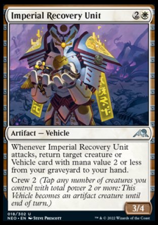 (018) Magic The Gathering Kamigawa: Neon Dynasty Single: Imperial Recovery Unit  Uncommon