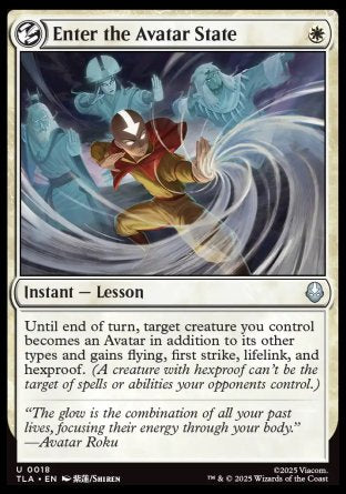(018) Magic The Gathering Magic: The Gathering | Avatar: The Last Airbender Single: Enter the Avatar State Holo Uncommon