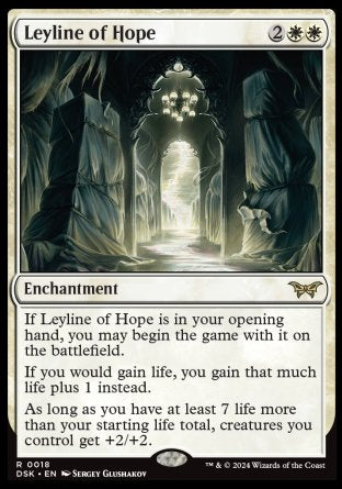 (018) Magic The Gathering Duskmourn: House of Horror Single: Leyline of Hope Holo Rare