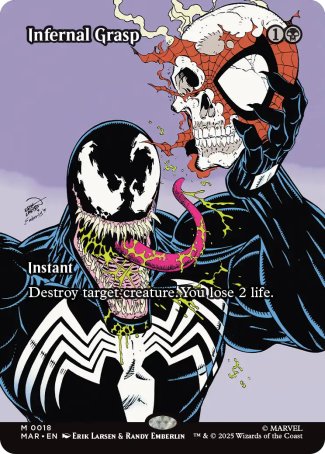 (018) Magic The Gathering Magic: The Gathering | Marvel's Spider-Man: Source Material Cards Single: Infernal Grasp Holo Mythic