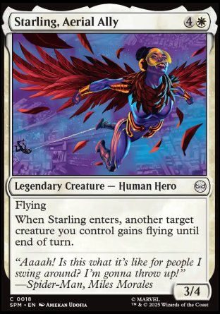 (018) Magic The Gathering Magic: The Gathering | Marvel's Spider-Man Single: Starling, Aerial Ally  Common