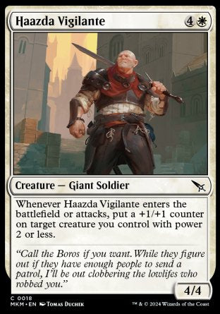 (018) Magic The Gathering Murders at Karlov Manor Single: Haazda Vigilante Holo Common