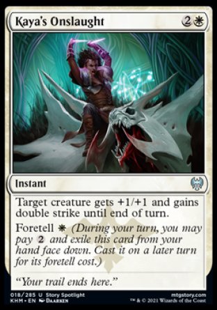 (018/285) Magic The Gathering Kaldheim Single: Kaya's Onslaught Holo Uncommon