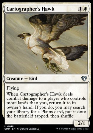(018) Magic The Gathering Commander Masters Single: Cartographer's Hawk Holo Uncommon