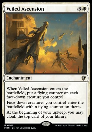 (018) Magic The Gathering Commander: Murders at Karlov Manor Single: Veiled Ascension  Rare
