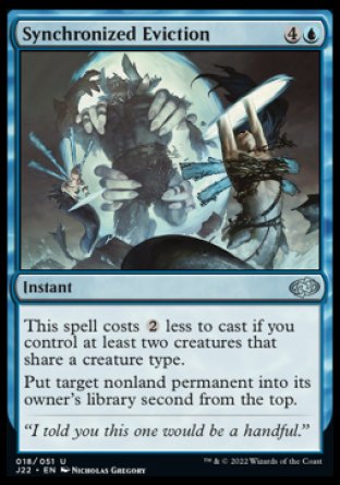 (018) Magic The Gathering Jumpstart 2022 Single: Synchronized Eviction  Uncommon