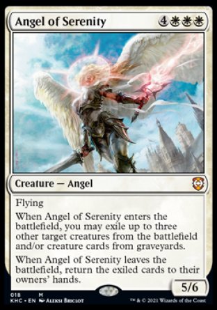 (018) Magic The Gathering Commander: Kaldheim Single: Angel of Serenity  Mythic