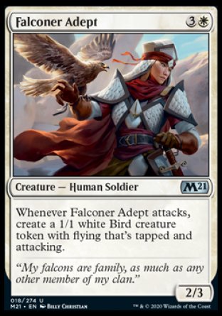 (018) Magic The Gathering Core 2021 Single: Falconer Adept Holo Uncommon