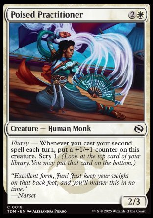 (018) Magic The Gathering Tarkir: Dragonstorm Single: Poised Practitioner  Common