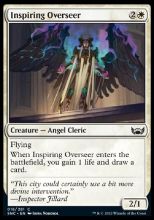 (018) Magic The Gathering Streets of New Capenna Single: Inspiring Overseer  Common