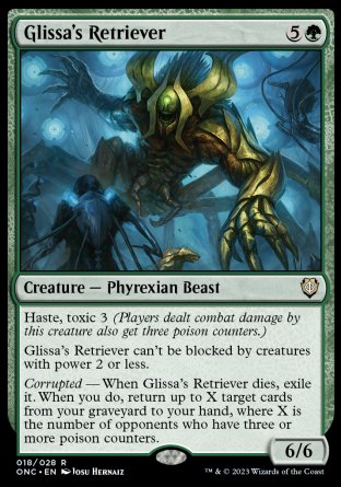 (018) Magic The Gathering Commander: Phyrexia: All Will Be One Single: Glissa's Retriever  Rare