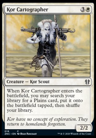(018) Magic The Gathering Commander: Zendikar Rising Single: Kor Cartographer  Common