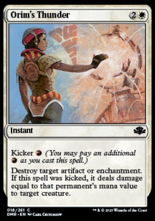 (018) Magic The Gathering Dominaria Remastered Single: Orim's Thunder  Common