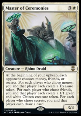 (018) Magic The Gathering Commander: Streets of New Capenna Single: Master of Ceremonies  Rare