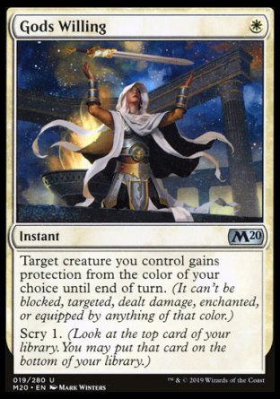 (019/280) Magic The Gathering Core 2020 Single: Gods Willing Holo Uncommon