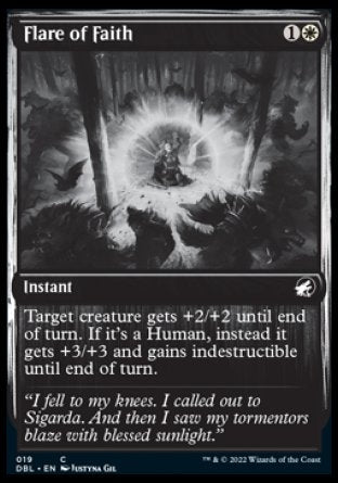 (019) Magic The Gathering Innistrad: Double Feature Single: Flare of Faith  Common